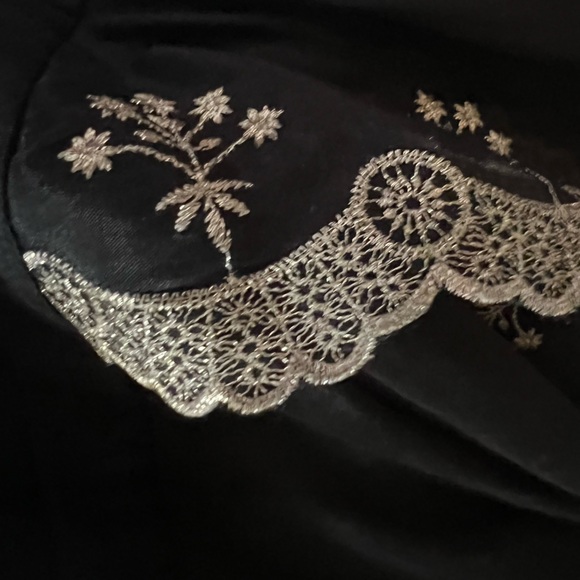 Women’s Ann Taylor Black and Gold Lace Trim Cocktail Dress - Picture 7 of 7